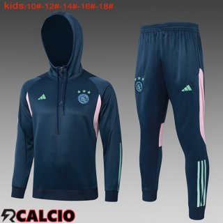 Giacca Con Cappuccio Tuta AFC Ajax Bambino Blu Reale 2024/2025  Giacca Con Cappuccio Tuta AFC Ajax Bambino Blu Reale 2024/2025