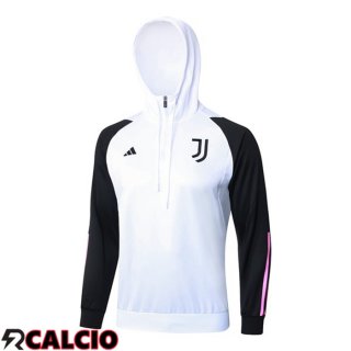 Felpa Con Cappuccio Juventus Bianco 2024/2025  Felpa Con Cappuccio Juventus Bianco 2024/2025
