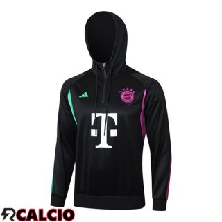 Felpa Con Cappuccio Bayern Monaco Nero 2024/2025  Felpa Con Cappuccio Bayern Monaco Nero 2024/2025
