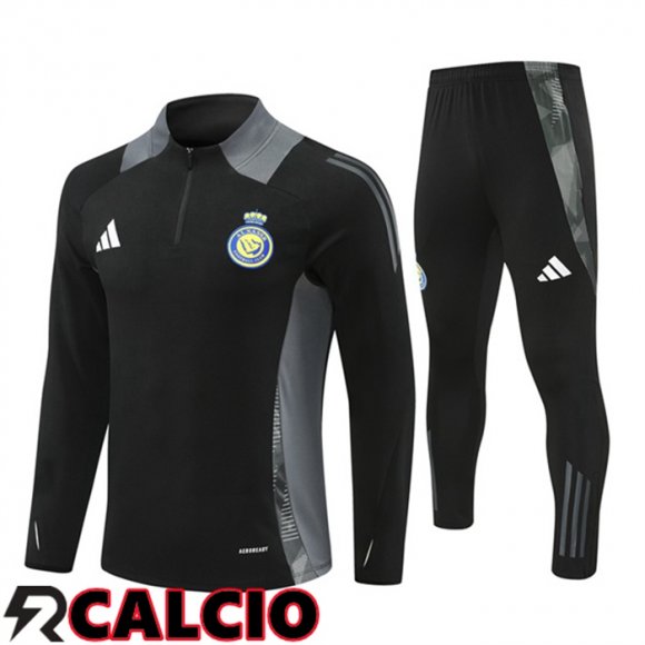 Insieme Tuta Calcio Al-Nassr FC Nero 2024/2025  Insieme Tuta Calcio Al-Nassr FC Nero 2024/2025