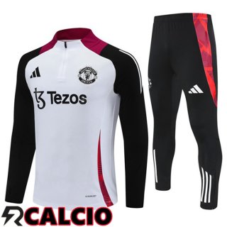 Insieme Tuta Calcio Manchester United Bianco Nero 2025/2026