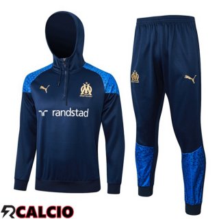 Tuta Calcio - Felpa Con Cappuccio Marsiglia OM Blu Reale 2024/2025