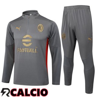 Insieme Tuta Calcio AC Milan Grigio 2024/2025