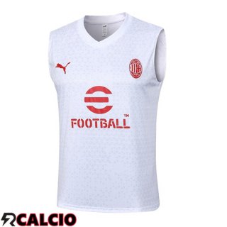 Canotta Allenamento AC Milan + Pantaloncini Bianco 2024/2025