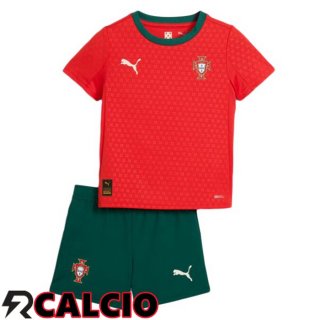 Prima Maglia Portogallo Bambino Rosso 2025/2026  Prima Maglia Portogallo Bambino Rosso 2025/2026