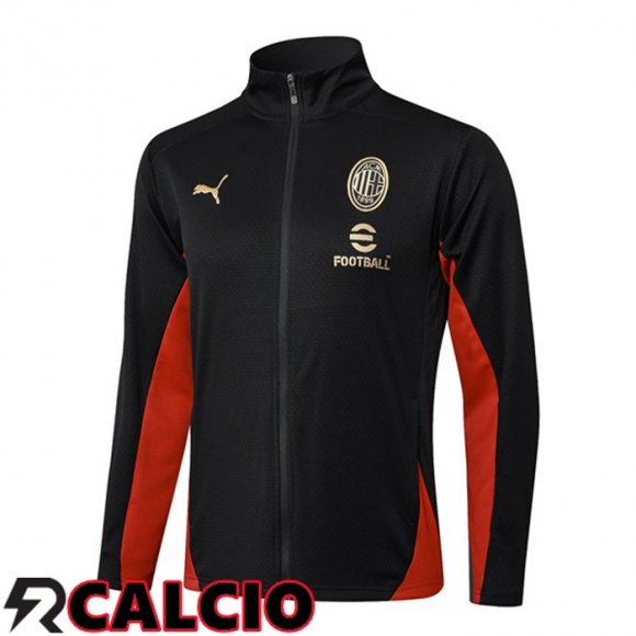Giacca Calcio AC Milan Nero 2025/2026  Giacca Calcio AC Milan Nero 2025/2026