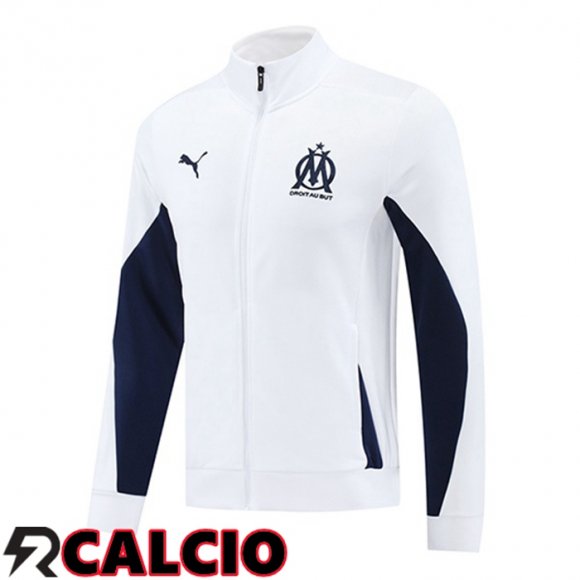Giacca Calcio Marsiglia OM Bianco 2025/2026  Giacca Calcio Marsiglia OM Bianco 2025/2026