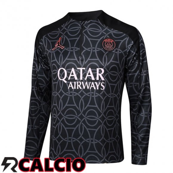 Felpa Allenamento JORDAN Paris PSG Nero 2024/2025  Felpa Allenamento JORDAN Paris PSG Nero 2024/2025