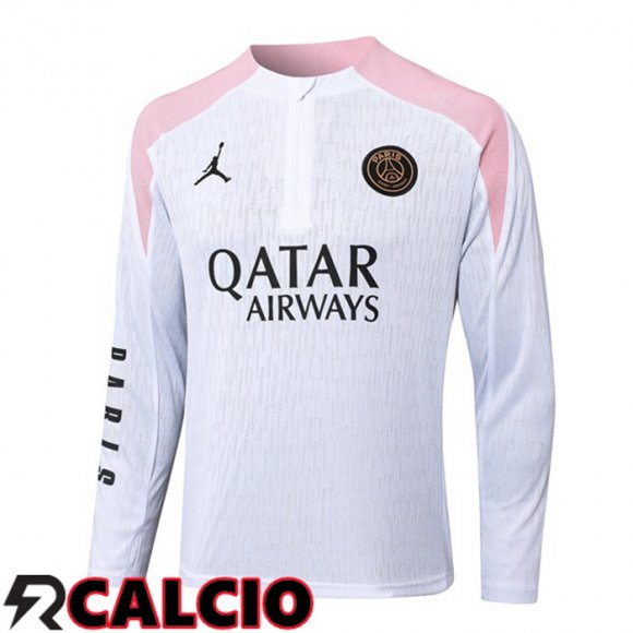 Felpa Allenamento JORDAN Paris PSG Bianco 2024/2025  Felpa Allenamento JORDAN Paris PSG Bianco 2024/2025