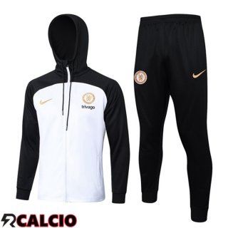 Tuta Calcio - Giacca A Vento FC Chelsea Nero Bianco 2024/2025