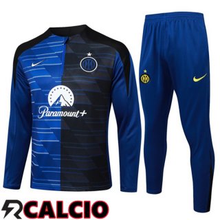 Insieme Tuta Calcio Inter Milan Blu Nero 2024/2025  Insieme Tuta Calcio Inter Milan Blu Nero 2024/2025