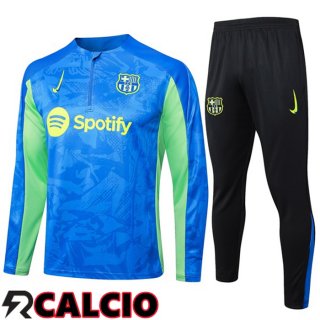 Insieme Tuta Calcio FC Barcellona Blu Verde 2024/2025