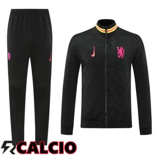 Insieme Tuta Calcio - Giacca FC Chelsea Nero 2024/2025