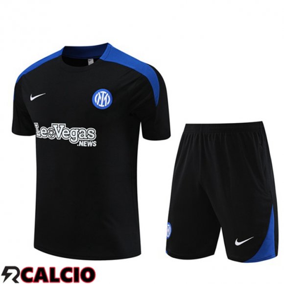 Insieme T Shirt Allenamento Inter Milan + Pantaloncini Nero 2024/2025
