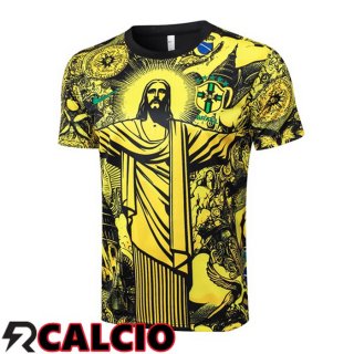 T Shirt Allenamento Brasile Giallo 2024/2025