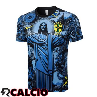 T Shirt Allenamento Brasile Blu 2024/2025