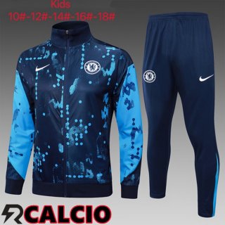 Insieme Tuta Calcio - Giacca FC Chelsea Bambino Blu Reale 2025/2026  Insieme Tuta Calcio - Giacca FC Chelsea Bambino Blu Reale 2025/2026