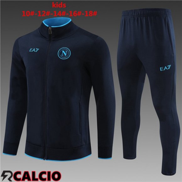 Insieme Tuta Calcio - Giacca SSC Napoli Bambino Blu Reale 2024/2025