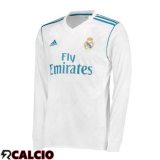 Prima Maglia Real Madrid Retro Manica Lunga Bianco 2017-2018  Prima Maglia Real Madrid Retro Manica Lunga Bianco 2017-2018