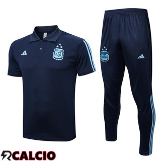 Maglia Polo Argentina + Pantaloni Blu Reale 2023/2024
