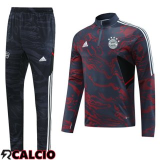 Insieme Tuta Calcio Bayern Monaco Rosso Nero 2023/2024