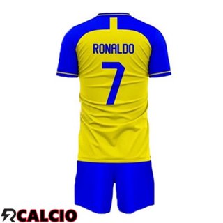 Prima Maglia Al-Nassr FC (RONALDO 7) Bambino Giallo 2022/2023  Prima Maglia Al-Nassr FC (RONALDO 7) Bambino Giallo 2022/2023