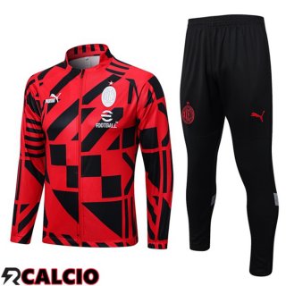 Insieme Tuta Calcio - Giacca AC Milan Rosso 2023/2024  Insieme Tuta Calcio - Giacca AC Milan Rosso 2023/2024