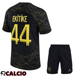 Quarto Maglia Paris PSG (EKITIKE 44) Bambino Nero 2022/2023