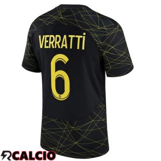 Quarto Maglia Paris PSG (VERRATTI 6) Nero 2022/2023  Quarto Maglia Paris PSG (VERRATTI 6) Nero 2022/2023