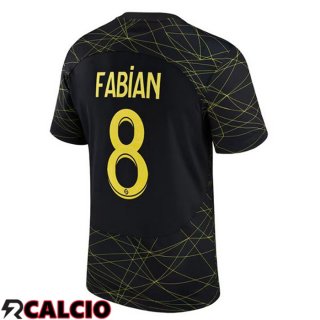 Quarto Maglia Paris PSG (FABIAN 8) Nero 2022/2023  Quarto Maglia Paris PSG (FABIAN 8) Nero 2022/2023