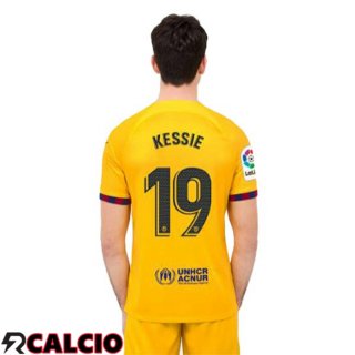 Quarto Maglia FC Barcellona (KESSIE 19) Giallo 2022/2023  Quarto Maglia FC Barcellona (KESSIE 19) Giallo 2022/2023