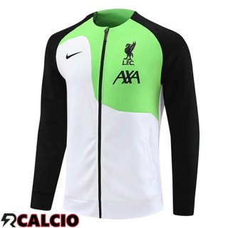 Giacca Calcio FC Liverpool Bianco Verde 2023/2024  Giacca Calcio FC Liverpool Bianco Verde 2023/2024