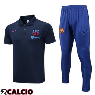 Maglia Polo FC Barcellona + Pantaloni Blu Reale 2023/2024