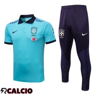 Maglia Polo Brasile + Pantaloni Blu 2023/2024  Maglia Polo Brasile + Pantaloni Blu 2023/2024