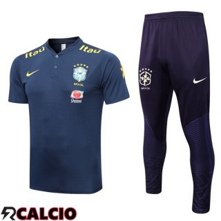 Maglia Polo Brasile + Pantaloni Blu Reale 2023/2024  Maglia Polo Brasile + Pantaloni Blu Reale 2023/2024