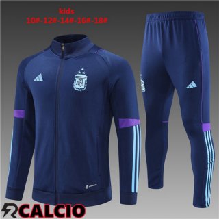 Insieme Tuta Calcio - Giacca Argentina Bambino Blu Reale 2023/2024  Insieme Tuta Calcio - Giacca Argentina Bambino Blu Reale 2023/2024