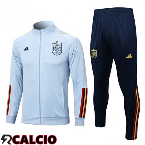 Insieme Tuta Calcio - Giacca Spagna Blu 2023/2024  Insieme Tuta Calcio - Giacca Spagna Blu 2023/2024