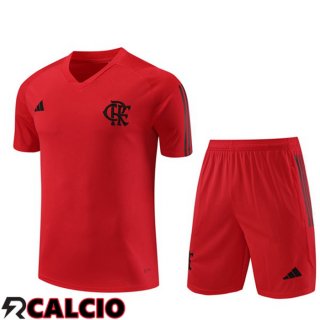 T Shirt Allenamento Flamengo + Pantaloncini Rosso 2023/2024