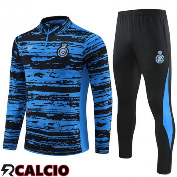 Insieme Tuta Calcio Al-Nassr FC Blu 2023/2024  Insieme Tuta Calcio Al-Nassr FC Blu 2023/2024