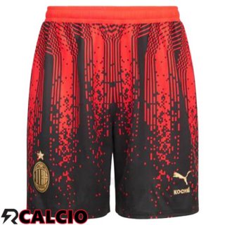 Quarto Pantaloncini Calcio AC Milan Rosso Nero 2022/2023