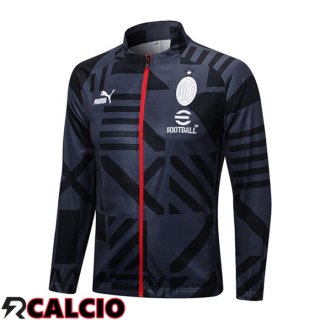 Giacca Calcio AC Milan Nero 2023/2024  Giacca Calcio AC Milan Nero 2023/2024