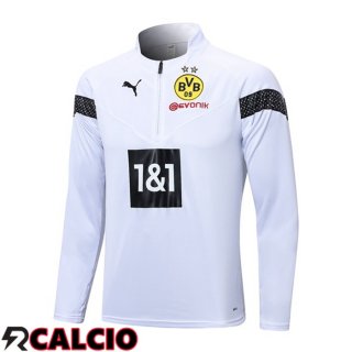 Felpa Allenamento Dortmund BVB Bianco 2023/2024  Felpa Allenamento Dortmund BVB Bianco 2023/2024