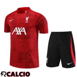 T Shirt Allenamento FC Liverpool + Pantaloncini Rosso 2023/2024