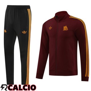 Insieme Tuta Calcio - Giacca AS Roma Rosso/Giallo/Nero 2024/2025
