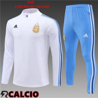 Insieme Tuta Calcio Argentina Bambino Bianco 2024/2025  Insieme Tuta Calcio Argentina Bambino Bianco 2024/2025