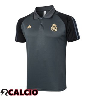 Kit Maglia Polo Real Madrid Grigio 2024/2025  Kit Maglia Polo Real Madrid Grigio 2024/2025
