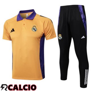 Insieme Polo Real Madrid + Pantaloni Giallo 2025/2026  Insieme Polo Real Madrid + Pantaloni Giallo 2025/2026