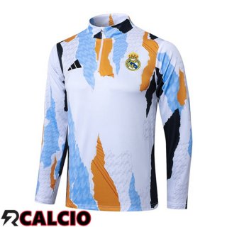 Felpa Allenamento Real Madrid Bianco Giallo 2025/2026