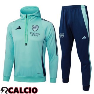 Tuta Calcio - Felpa Con Cappuccio Arsenal Verde 2025/2026