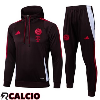 Tuta Calcio - Felpa Con Cappuccio Bayern Monaco Rosso 2025/2026